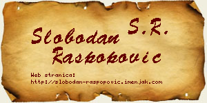 Slobodan Raspopović vizit kartica